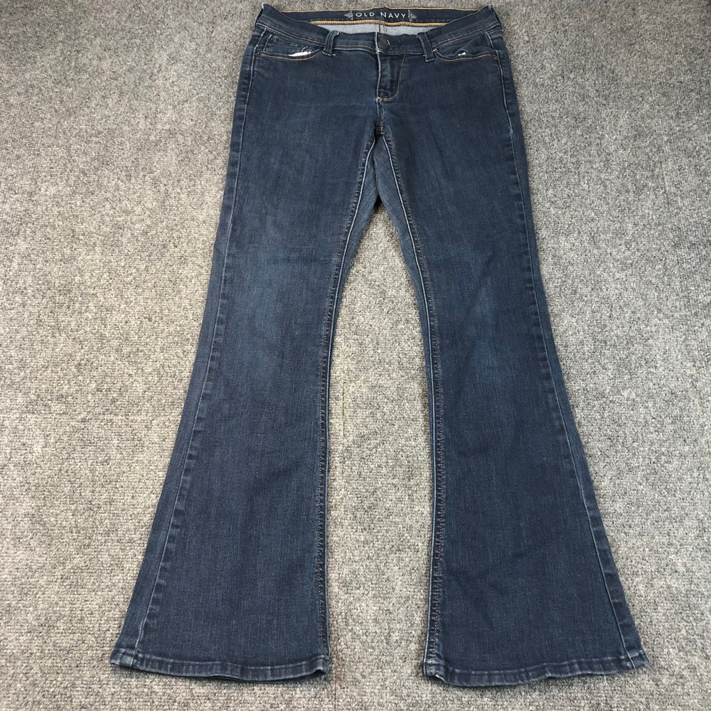 Old Navy Womens Size 10‎ Regular 30x32 Dark Wash Flare Leg Jeans Low Rise Denim